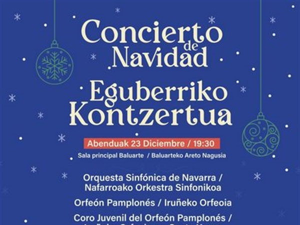 La Orquesta Sinfónica de Navarra y el Orfeón Pamplonés celebran el Concierto de Navidad