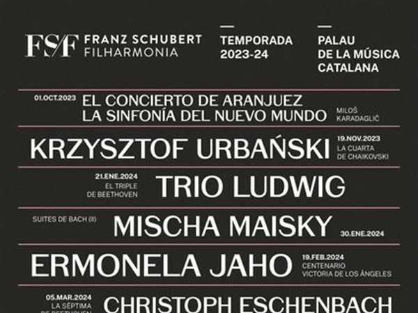 Temporada 2023-24 de la Franz Schubert Filharmonia en el Palau de la Música Catalana