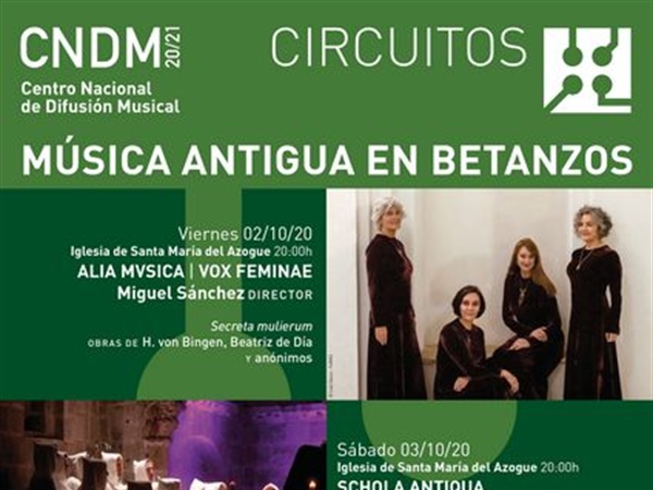 El CNDM, Ayuntamiento de Betanzos y Unidad Pastoral presentan Música Antigua en Betanzos